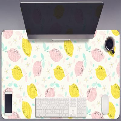 Decormat Desk Mat Protective Pad 90 x 45 cm Gaming Mat - Lemon