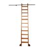 Rolling Library Ladder Hardware Kit with Heavy-Duty Slide Rails, Black view 1