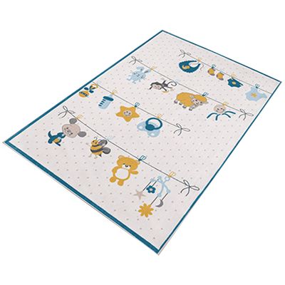 PuppeTend Multicolor Printed Polyester Rug, 80 x 150 cm