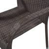 Chenshu Stackable Outdoor Dining Chairs, 4-Piece Set, Brown PE Rattan view 4