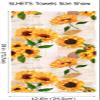 SLHETS Light Yellow Sunflower Hand Towel, 34 x 74 cm, Vintage Lettering view 2