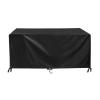 Rectangular Outdoor Furniture Cover 210 x 165 x 75 cm, Waterproof UV-Resistant Black 2006D Oxford Fabric view 1