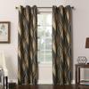 No. 918 Intersect Grommet Curtains, Semi-Sheer, 48 x 95 in, Charcoal, 2 Panels view 1