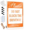 Mancave Signs and Decor Football Please Do Not Block the Driveway Thank You Sign, No Parking Metal Sign, Basement and Cave Door Decoration (Size: 30 x 40 cm) view 1
