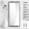 CLAMARO Vision Wall Mirror 50 x 175 cm, Brushed Silver Frame, 300+ Sizes, Made in Germany view 3