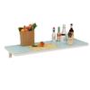 CHEWYNP Wall-Mounted Folding Dining Table, Tempered Glass, White view 1