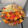 Morbuy Round Elastic Tablecloth, Maple Leaf Print, Waterproof, Washable, Ginkgo Biloba, 100 cm view 3