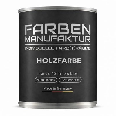 Farben Manufaktur Wood Paint and Weather Protection Coating, Approx. RAL 5014 Pigeon Blue, 0.5 L