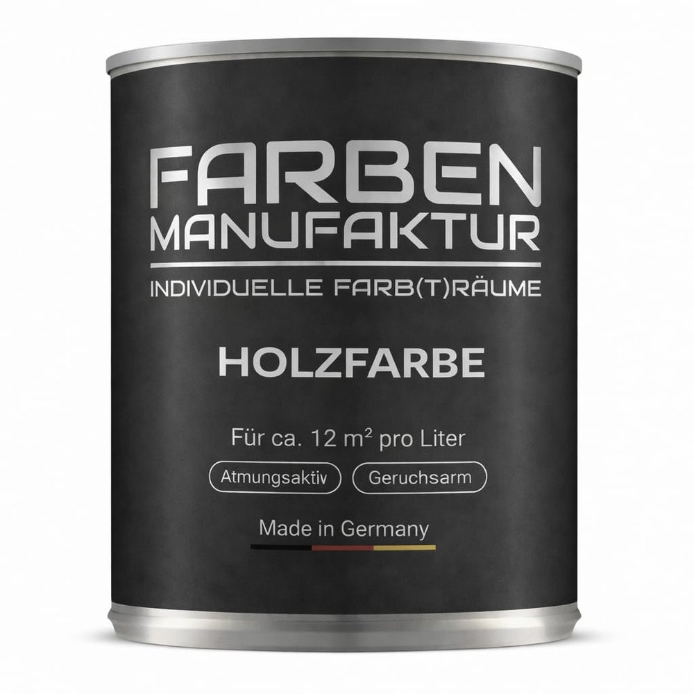 Farben Manufaktur Wood Paint and Weather Protection Coating, Approx. RAL 5014 Pigeon Blue, 0.5 L