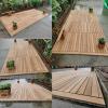 Zhaomi Teak Wood Bathroom Shower Mat, 43 x 25.6 in view 3