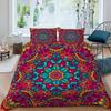 Lolosale 100% Microfiber Bohemian Bedding Set, 220 x 240 cm Duvet Cover with Zipper, Ethnic Geometric Pattern, 3-Piece Set view 1