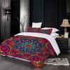 Lolosale 100% Microfiber Bohemian Bedding Set, 220 x 240 cm Duvet Cover with Zipper, Ethnic Geometric Pattern, 3-Piece Set view 3