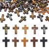 Cheriswelry 100 Mini Wooden Cross Pendants for Easter, Prayer, Sunday School & Jewelry Making view 1