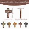 Cheriswelry 100 Mini Wooden Cross Pendants for Easter, Prayer, Sunday School & Jewelry Making view 2