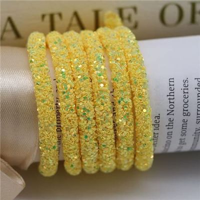 YAHUO 6 mm Glitter Sequin Rope Soft Tube String for DIY Crafts