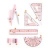 UNNS 8-Piece Geometry Drawing Set with Compass view 1