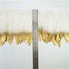 LUNYY 2-Yard Gold-Dipped Goose Feather Trim Ribbon Fringe view 2