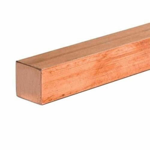 Copper Square Bar 20 × 20 mm, 2.0065 Cu-ETP, 1 m