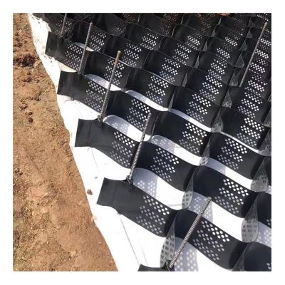 QWEASDF 5 cm (2 in) High Geo Grid, Gravel Grid and Ground Stabilizer for Retaining Walls, Flexible Foldable Honeycomb Grid, 5 × 8 m (16.4 × 26.25 ft)
