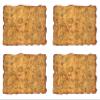 Beistle 4-Count Plastic Pirate Adventure Treasure Maps, 12 x 18 in, Light Brown/Brown/Red view 1