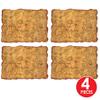 Beistle 4-Count Plastic Pirate Adventure Treasure Maps, 12 x 18 in, Light Brown/Brown/Red view 2