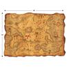 Beistle 4-Count Plastic Pirate Adventure Treasure Maps, 12 x 18 in, Light Brown/Brown/Red view 3