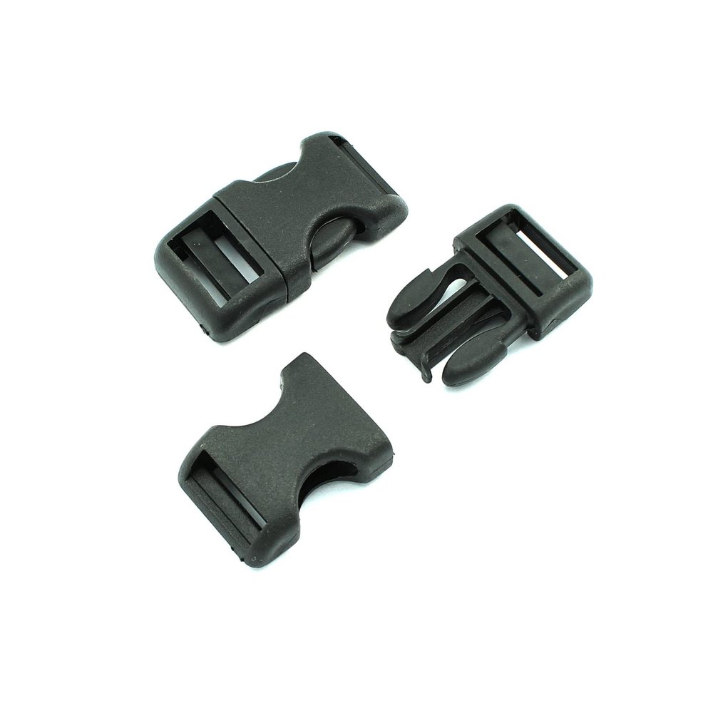 10 Plastic Side-Release Buckles, 15 mm, Grade