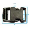 10 Plastic Side-Release Buckles, 15 mm, Grade view 2