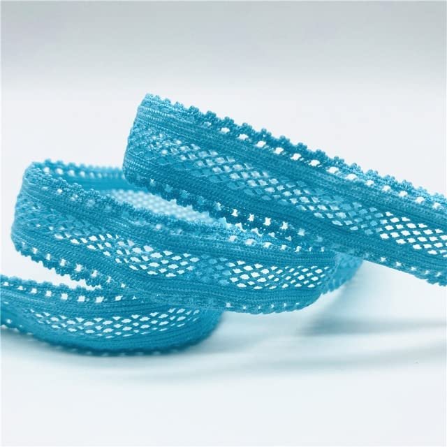 KENNA 5 Yards/Lot 15 mm Grid Fold-Over Spandex Elastic Band