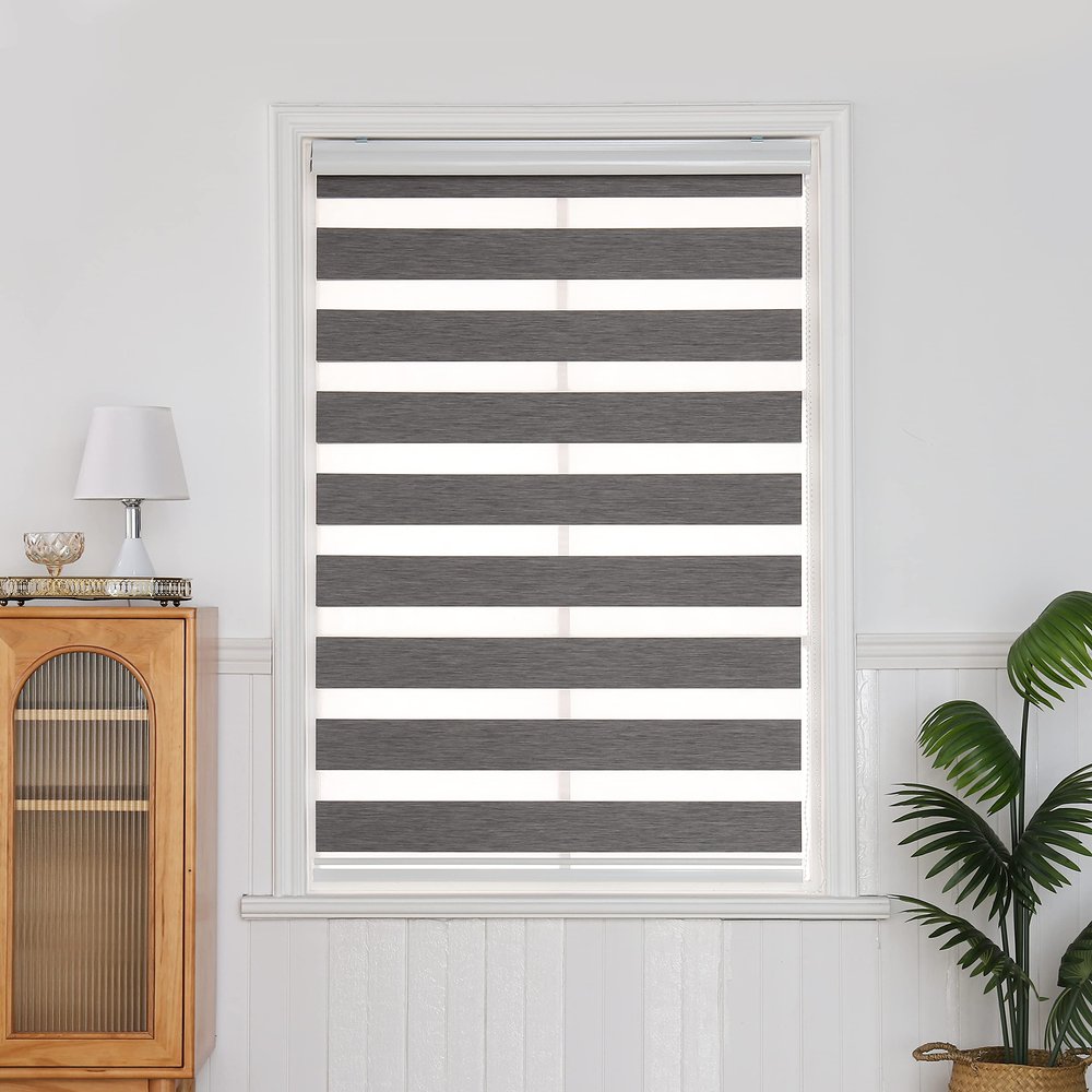Day-Night Roller Blind (Gray, 115 x 150 cm)