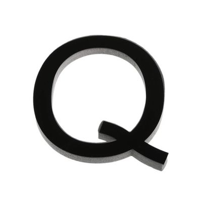 3D Wall Sticker, 15 cm, Black, Letter Q