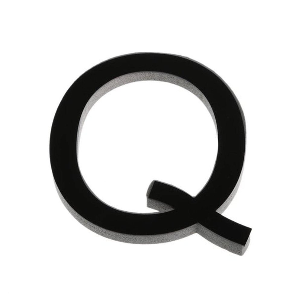 3D Wall Sticker, 15 cm, Black, Letter Q