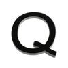 3D Wall Sticker, 15 cm, Black, Letter Q view 1