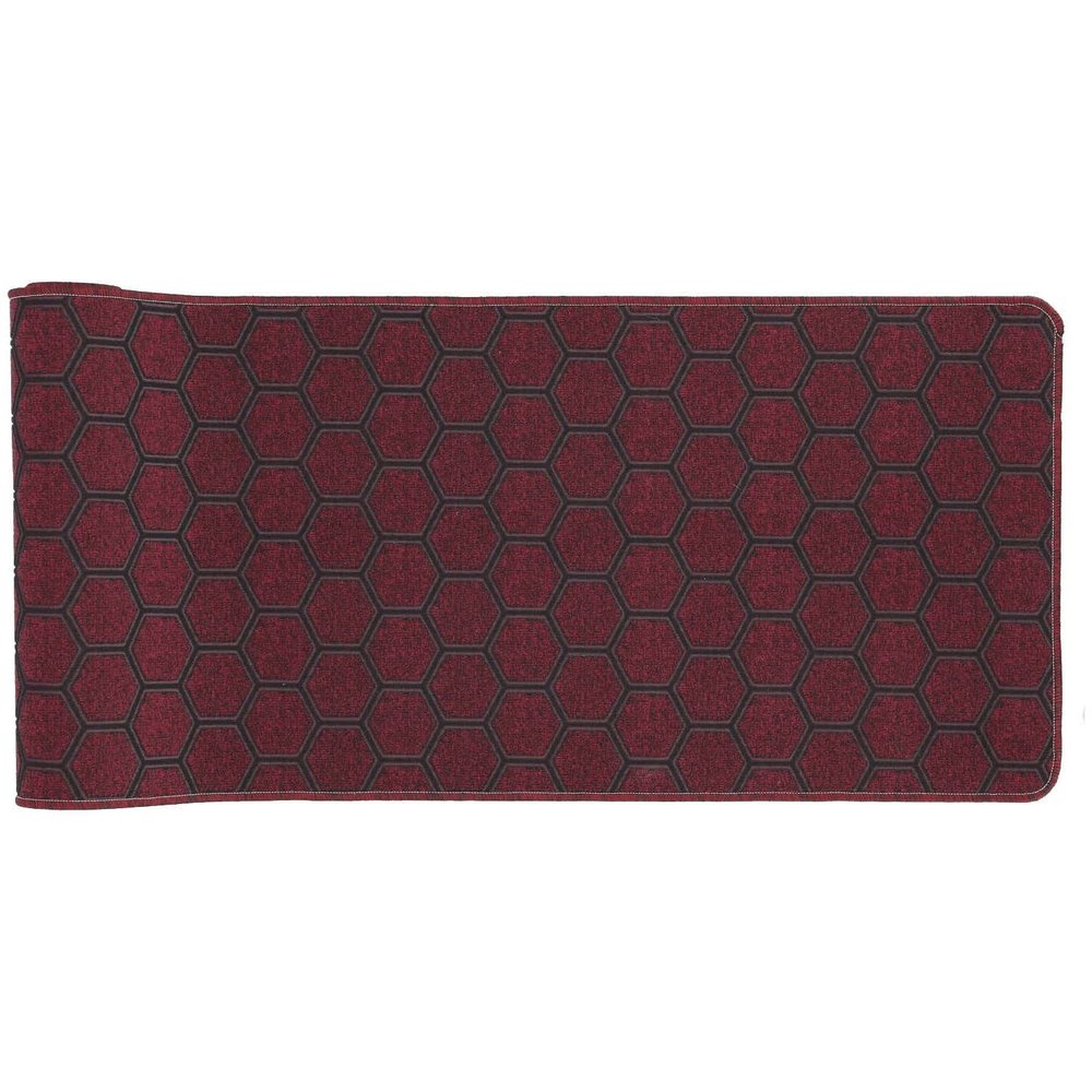 Casatessile Non-Slip Runner Kitchen Mat, 50 cm Wide, Alveole Machine-Washable Hallway Rug, Bordeaux, 340 cm