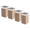 JIAOLUN123 4-Pack Self-Adhesive Wooden Furniture Risers, 10 x 10 x 3 cm view 1