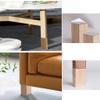 JIAOLUN123 4-Pack Self-Adhesive Wooden Furniture Risers, 10 x 10 x 3 cm view 3