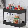 KLZUOPT 2-Tier Multifunctional Storage Rack, Black view 1