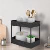 KLZUOPT 2-Tier Multifunctional Storage Rack, Black view 3