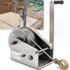 Stainless Steel Hand Winch with Brake, 2,600 lb view 1