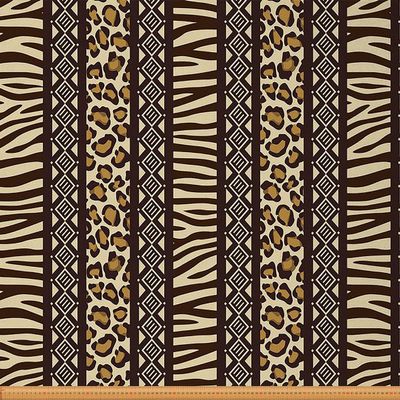 Leopard-Pattern Upholstery Fabric for Chairs, Brown, 92 x 150 cm