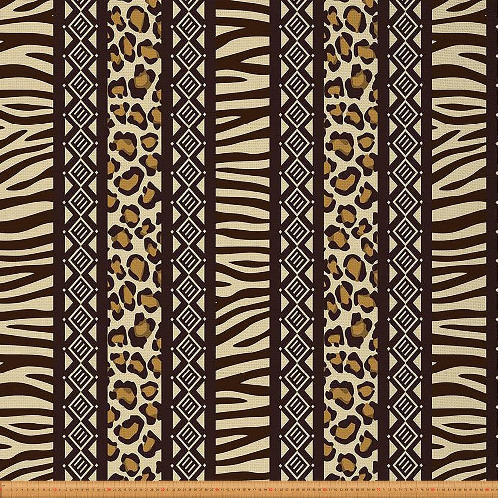 Leopard-Pattern Upholstery Fabric for Chairs, Brown, 92 x 150 cm