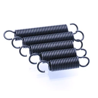 Pangocho 0.6 mm Wire, 6 mm Outer Diameter, 15–60 mm Length Spring Steel Extension Springs with Hooks, 10 pcs. (0.6 x 6 x 60 mm)