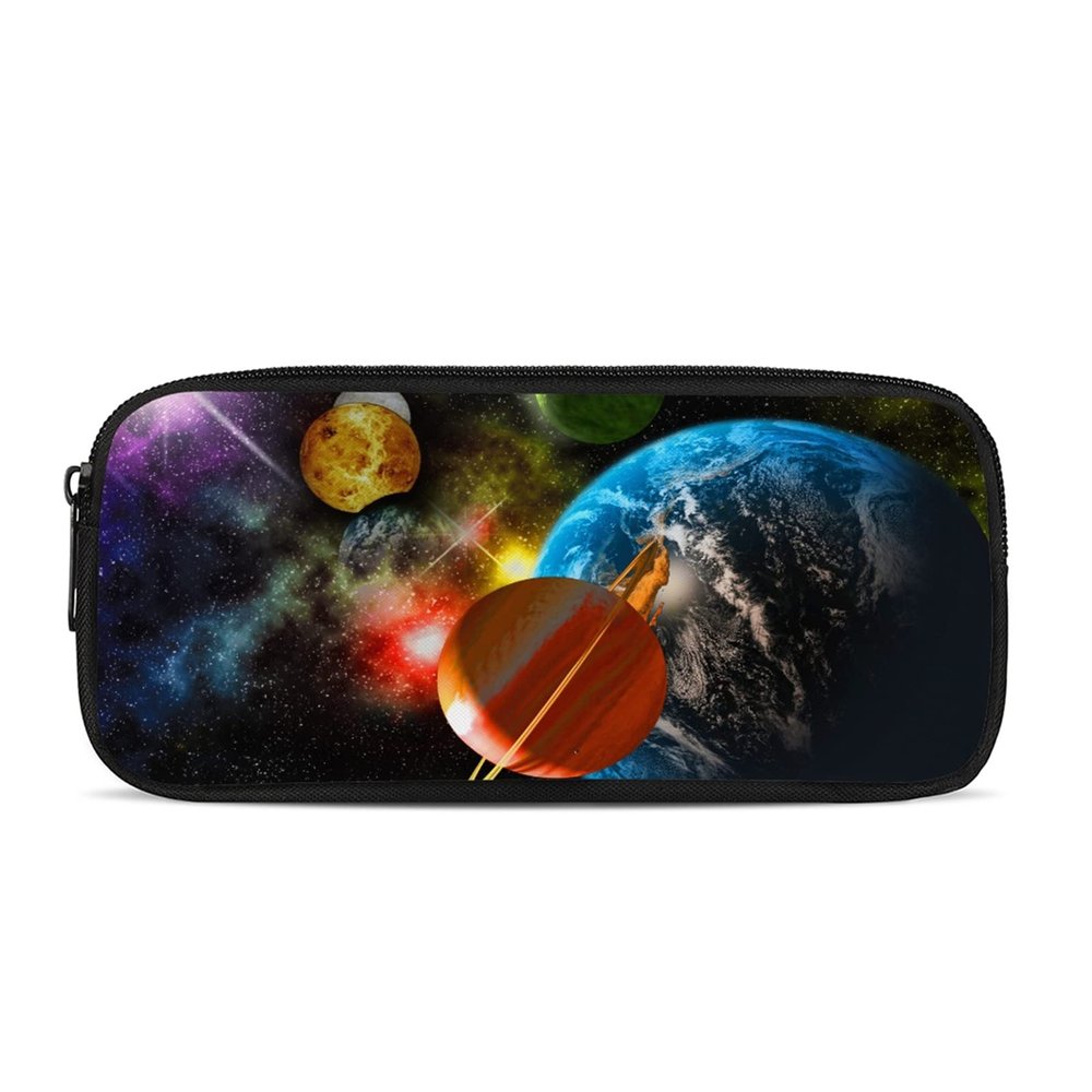 Wanyint Galaxy Star Solar System Cow Earth Pencil Case