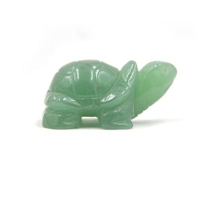 yesTGE 5.1 cm Green Aventurine Jade Turtle Figurine, Feng Shui Decor