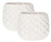 KOTARBAU Set of 2 Ceramic Cachepots, 13 cm, White view 1