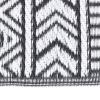 Tidyard Outdoor Rug, Waterproof Balcony and Garden Rug, Double-Layer Jacquard Pattern, Black, 160 x 230 cm, PP view 3