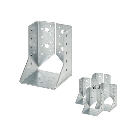 50 x siwitec Type B Beam Hangers 60 x 100 mm, Sendzimir-Galvanized Steel