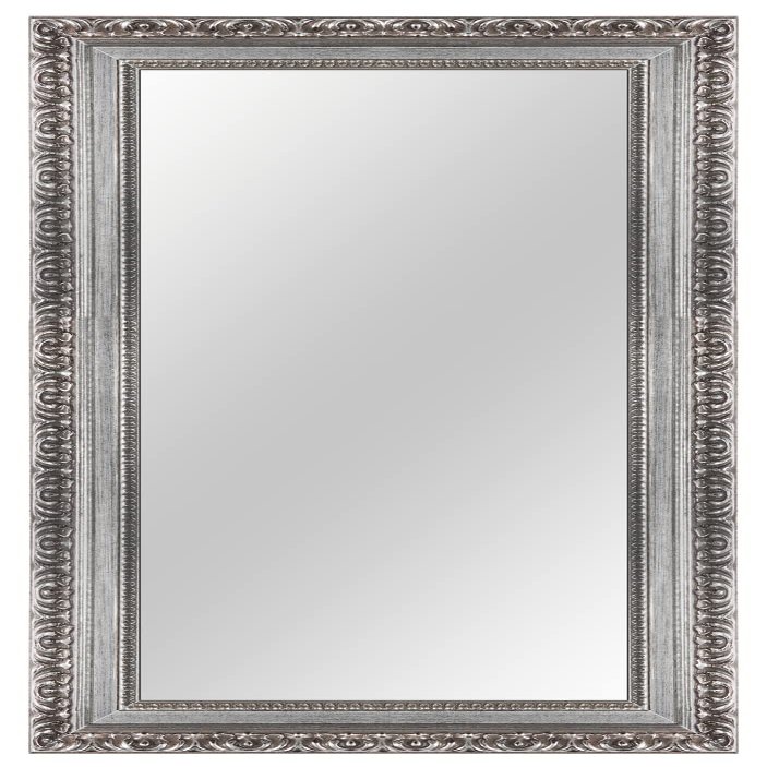 Online-GalleryKing Custom Wall Mirror 80 x 130 cm, Antique Silver Baroque Shabby Vintage Frame