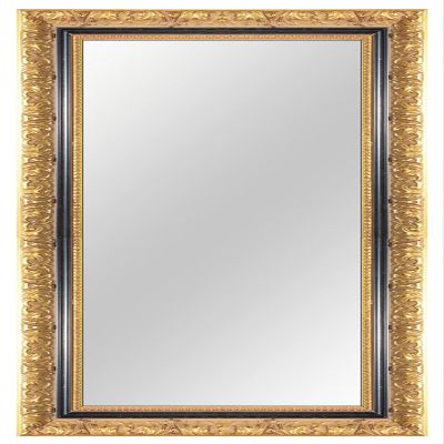 Online-GalleryKing Made-to-Measure Wall Mirror 40 x 75 cm, Gold and Black, Baroque Shabby Vintage, for Hallway, Bathroom, Living Room or Bedroom, Mirror Frame OGK-EH32