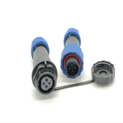 SP17 IP68 4-Pin Aviation Connector Plug and Socket, Waterproof Inline Connector